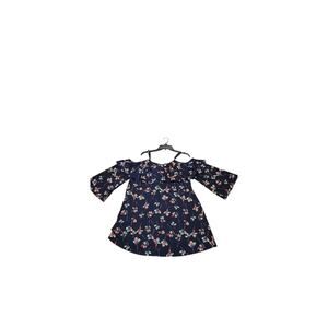 Entro Navy Cold Shoulder Floral Dress